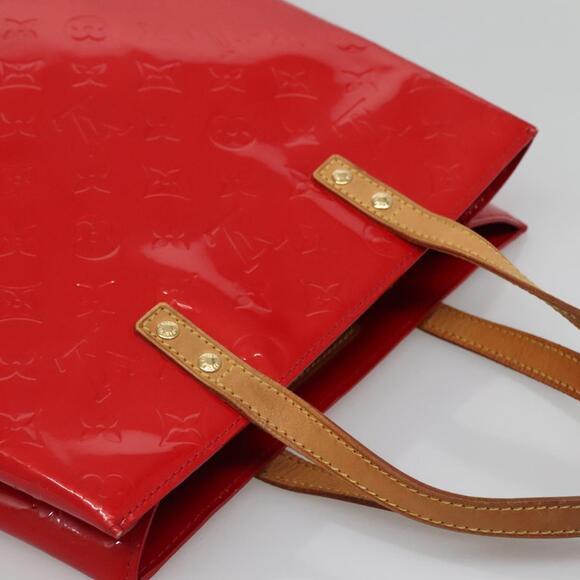 LOUIS VUITTON Monogram Vernis Reade MM Hand Bag Red Rouge M91086 - Picture 6 of 12
